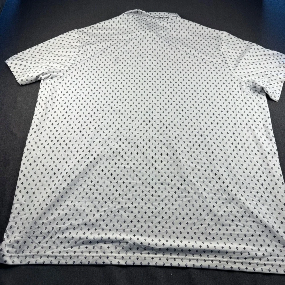 Polo Ralph Lauren Performance Shirt Mens XXL White Blue Red Diamond Golf Polo
